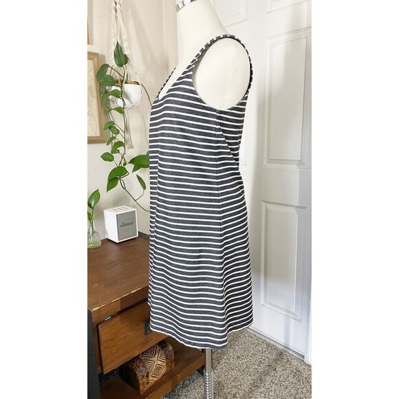 Madewell Striped Mini Slip Dress Tan/Black/White Size Small - Picture 9 of 9